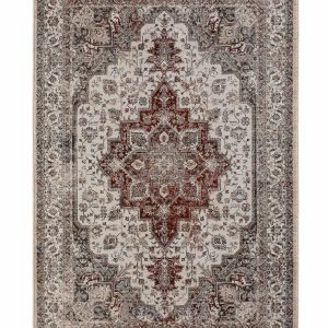 Agadir Medaljong Cream/Rost – Wiltonmatta