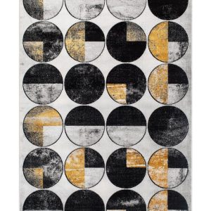Art Circle Svart/Guld – Modern Matta