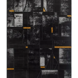 Art Modern Svart/Guld – Modern Matta
