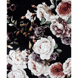 Belis Roses Svart – Modern Matta