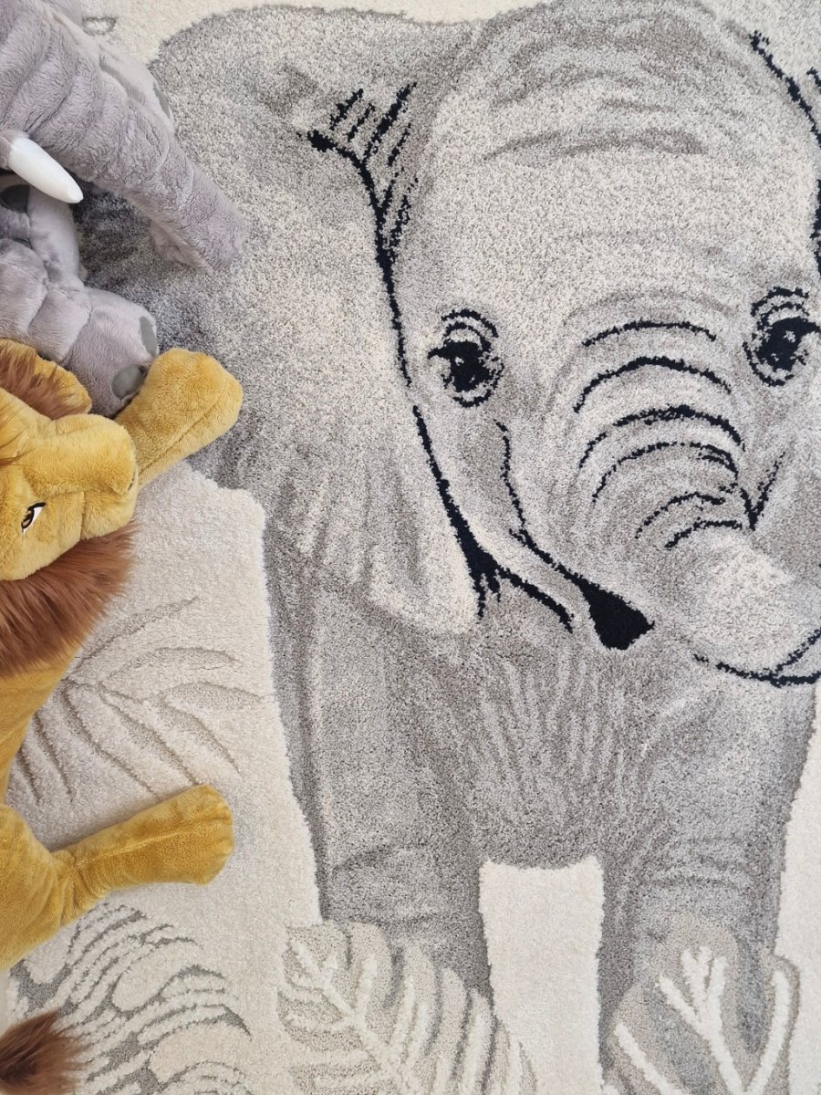 Genova Elefant Cream – Rund Barnmatta - Bild 4