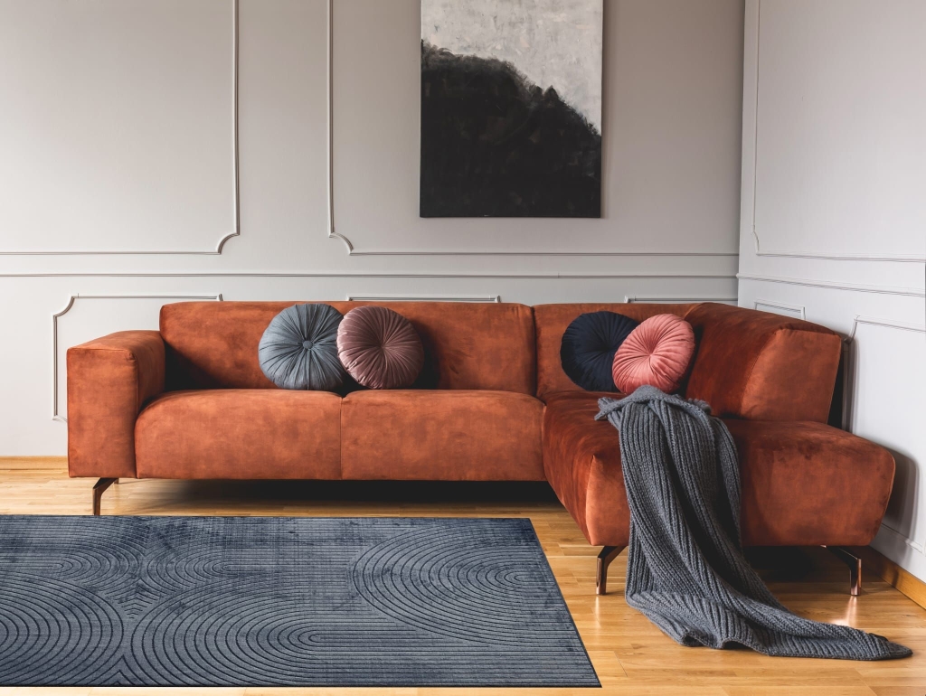Granada Zen Charcoal – Konstsilkesmatta - Bild 7