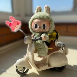 Elscooter med ljus och ljud för din Labubu