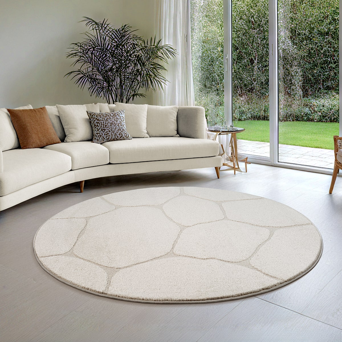 Sandstone Cream – Rund Matta - Bild 3