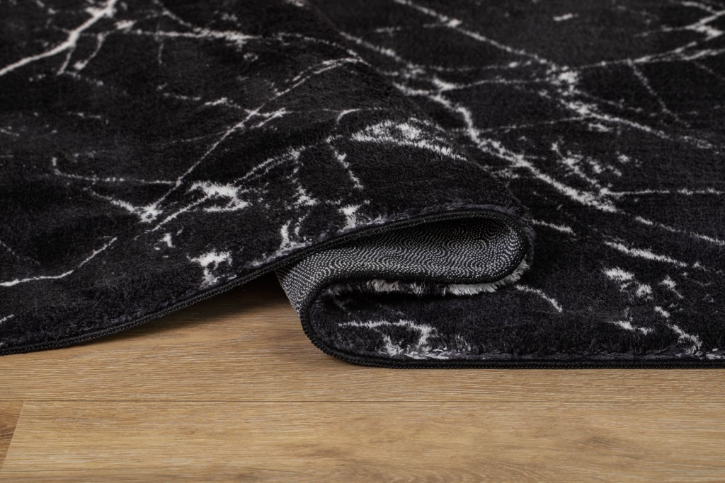 Sense Marble Svart – Modern Matta - Bild 4