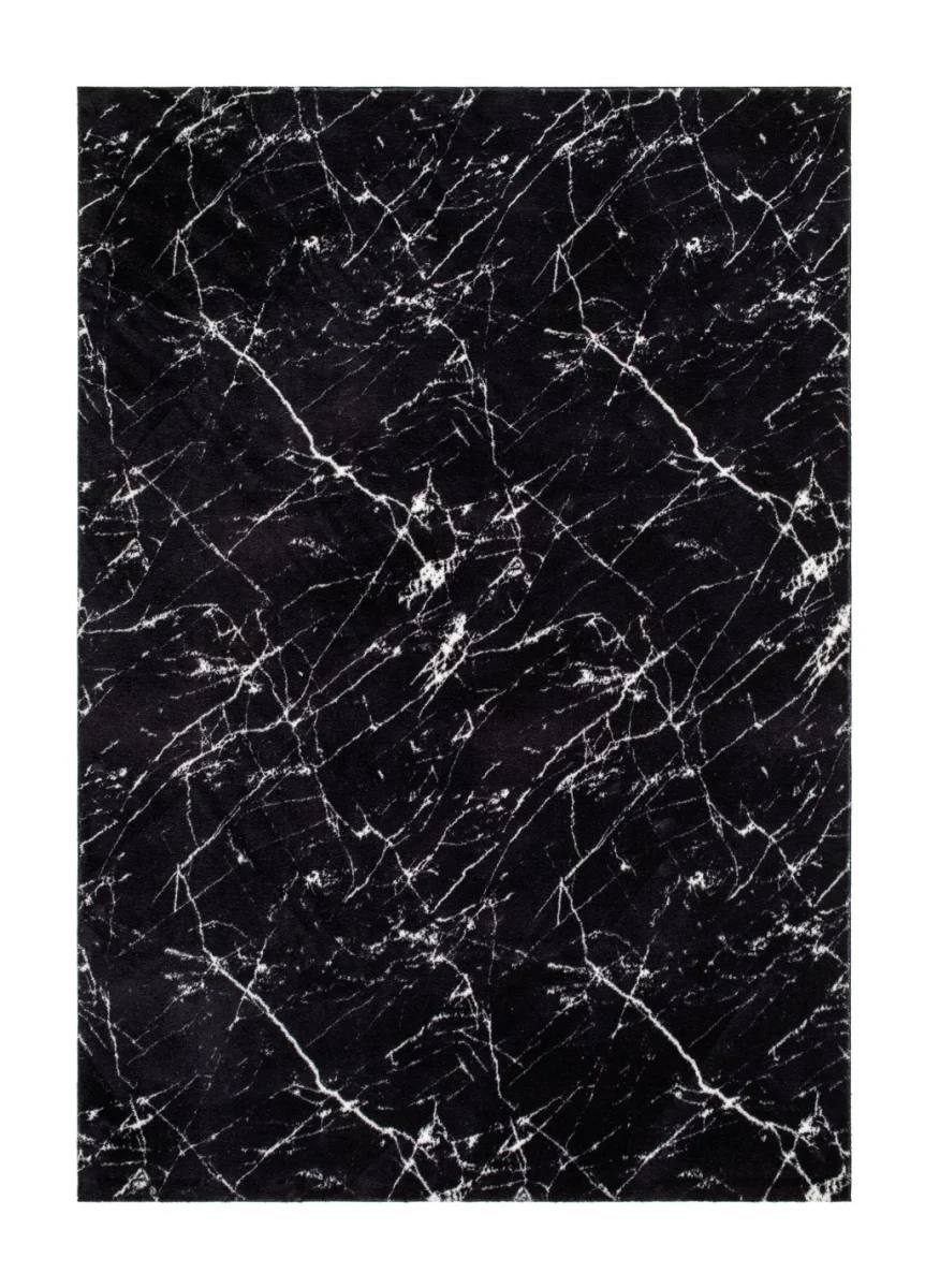Sense Marble Svart – Modern Matta - Bild 2